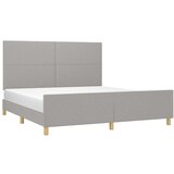  Posteljni okvir z vzglavjem svetlo siv 180x200 cm blago, (20788103) | Shoptok.si