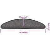  Prostirke za stepenice 15 kom 56x17x3 cm bež i sive poluokrugle | shoptok.hr