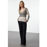 Trendyol Beige Soft Textured Loose Knit Striped Sweater | Eponuda.ba