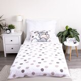 Jerry Fabrics Bela/siva bombažna otroška posteljnina za otroško posteljico 100x135 cm Thumper "Dots" – | Shoptok.si