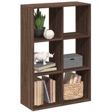 vidaXL Pregrada s knjižno omaro rjavi hrast 69,5x29x103,5 cm inž. les | Shoptok.si