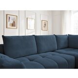 Bobochic Paris Tamno plava sklopiva/s prostorom za odlaganje kutna garnitura od šenila (s desnim kutom/u obliku slova L) Everest – | shoptok.hr