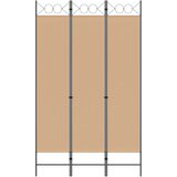  3-panelni pregradni zid Bež 120 x 200 cm Tkanina | shoptok.hr
