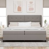  s opruga kutije Sivo-smeđa 200 x 200 cm tkanina | shoptok.hr