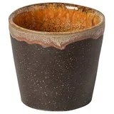 Tamno smeđa šalica za espresso od kamenine 70 ml Poterie –