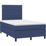 vidaXL Krevet s oprugama i madracem plavi 120 x 190 cm od tkanine Cijene