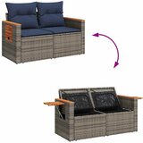  6-dijelni set vrtnih sofa poliratan i bagrem s jastucima sivi | shoptok.hr