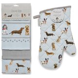 Cooksmart ® Kuhinjske krpe in kuhinjnska rokavica v kompletu 4 ks Curious Dogs – | Shoptok.si