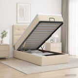 od pjene s madracem i LED-om Krem 90 x 200 cm Tkanina | shoptok.hr