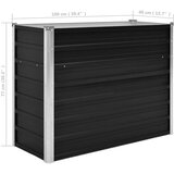 vidaXL Povišena vrtna gredica antracit 100x40x77 cm pocinčani čelik | shoptok.hr