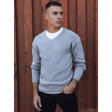 DStreet Sweter męski w serek jasnoszary | Shoptok.si