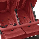  Otroški voziček za dvojčke rdeč jeklen | Shoptok.si