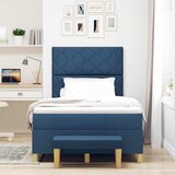  Krevet s opruga kutije s jastukom Plava 200 x 120 cm tkanina | shoptok.hr