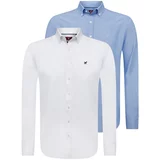 Williot Poslovna košulja 'Oxford ' plava / bijela