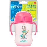 Dr.browns dr brown's trening čaša sa mekanim jezičkom, roze 270ml | ePonuda.com