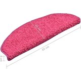  Tepisi za stepenice 15 kom ružičasti 65 x 21 x 4 cm | shoptok.hr