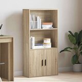 vidaXL Knjižna omara sonoma hrast 60x24x120 cm inženirski les | Shoptok.si