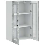  Zidni stakleni ormarić Betonski sivi 60 x 31 x 100 cm | shoptok.hr