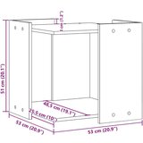 vidaXL Omara za mačje stranišče betonsko siva 53x53x51 cm inž. les | Shoptok.si