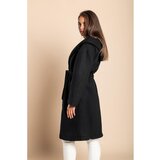 Fenzy Elegantan Kaput S Kapuljačom, Crni | shoptok.hr