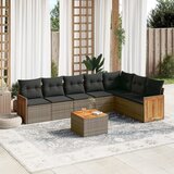 vidaXL 8-dijelni set vrtnih sofa od poliratana s jastucima sivi | shoptok.hr