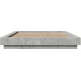 vidaXL Posteljni okvir betonsko siv 135x190 cm inženirski les, (21142821) | Shoptok.si