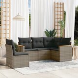 Maison Chic Seti vrtnega pohištva - Vrtna garnitura - Vrtni pohištvo set 5-delna z blazinami siv poli ratan, (21813763) | Shoptok.si