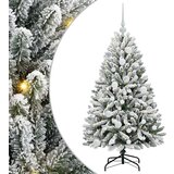 vidaXL Umestno božično drevo Zelena in Bela 120 cm PVC in kovina | Shoptok.si