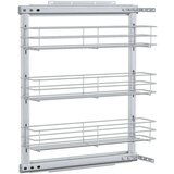  Izvlečna kuhinjska košara 3-nadstropna srebrna 47x15,5x55,5 cm, (20709944) | Shoptok.si