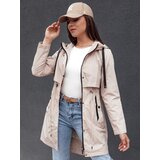 DStreet Women's parka GLAMJACKET light beige Cene
