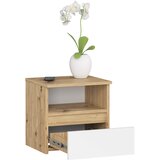 AKORD Cl1 Nočna Omarica, 1 Predal, Hrast Artisan/Bela, (5000332035) | Shoptok.si