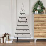 vidaXL Kovinsko božično drevesce z stojalom Črna 125 cm Jeklo | Shoptok.si