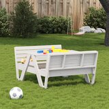  Stol za piknik za djecu bijeli 88x122x58 cm od masivne borovine | shoptok.hr