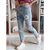 DStreet Spodnie damskie jeansowe slim fit w kwiatki ARTJEANS niebieskie Cijene