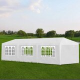 vidaXL vrtni šotor 3x9 m bel | Shoptok.si