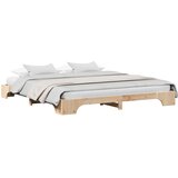  Krevetna konstrukcija Prirodna 200 x 200 cm Čvrsto borovo drvo | shoptok.hr