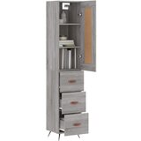 vidaXL Visoka omara siva sonoma 34,5x34x180 cm inženirski les | Shoptok.si