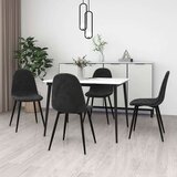  Jedilni stoli 4 kosi črn žamet, (20701248) | Shoptok.si