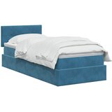 Krevet s od storage s uzglavljem Tamno plava 90 x 200 cm Baršun | shoptok.hr