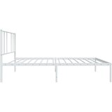  Metalni okvir za krevet s uzglavljem bijeli 100x200 cm | shoptok.hr