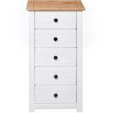  Komoda od borovine bijela 46 x 40 x 89 cm asortiman Panama | Eponuda.com