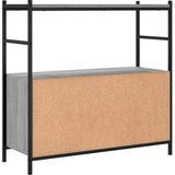  Regal za knjige siva boja hrasta 80x30x78,5 cm drvo i željezo | shoptok.hr
