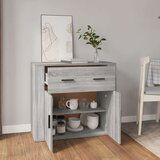  Komoda siva sonoma 80x33x70 cm inženirski les, (20594745) | Shoptok.si