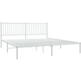 Metalni okvir za krevet s uzglavljem bijeli 180x200 cm | shoptok.hr