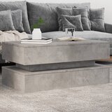 vidaXL Klubska mizica z LED lučkami betonsko siva 90x50x40 cm Cene