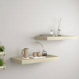 vidaXL Stenske police 2 kosa barva hrasta 50x23x3,8 cm MDF Cene
