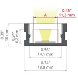 KLUS LED profil HR-SLIM - vgradni, srebrn | Shoptok.si