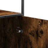  Visoka ploča dimljeni hrast 35,5x35x139cm izrađeno drvo i metal | shoptok.hr