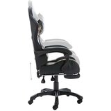 vidaXL Racing stol z oporo za noge črno in kamuflažno umetno usnje | Shoptok.si
