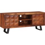 vidaXL Omare in policami za shranjevanje medijev s polico s shranjevanjem z vrati Rjava | Shoptok.si